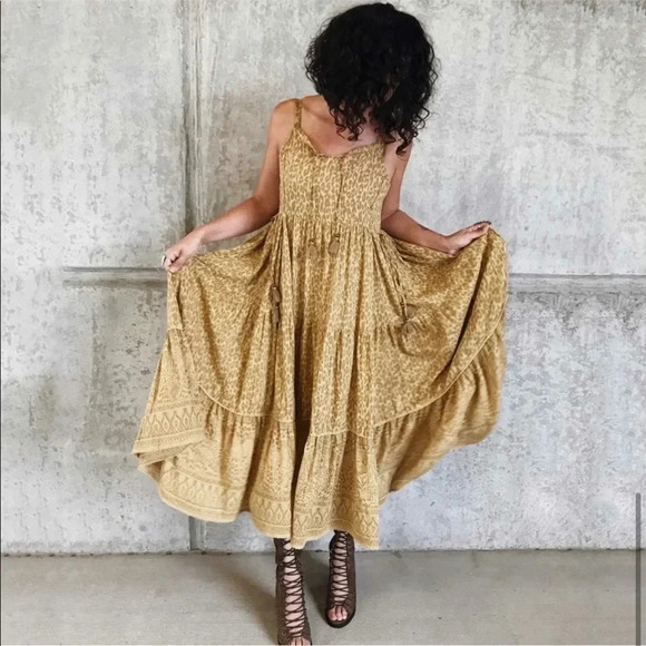 NWT Spell & The Gypsy Collective Wild Things Leopard Maxi Dress Size S - Picture 9 of 9